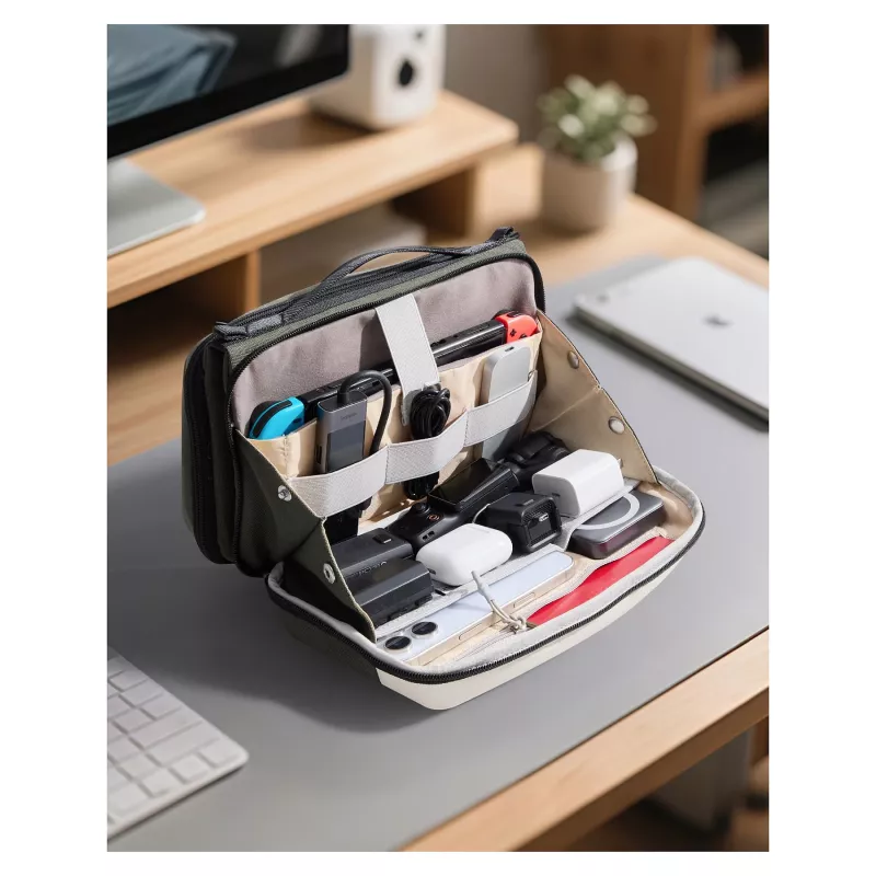 Torba na kable inateck 28 cm * 17 cm * 11,8 cm oliwkowa