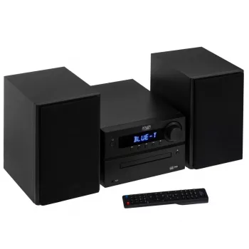 Mini zestaw stereo Hi‑Fi Adler AD 1917 — Bluetooth V5.3, CD/USB/MP3, 2×25W RMS, tuner FM, 4‑pasmowy korektor, AUX, czarny