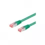 Wentronic Goobay CAT 6a kabel krosowy, S/FTP (PiMF), zielony, 2 m - LSZH bezhalogenowy, miedź (93742)