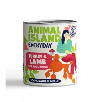 ANIMAL ISLAND Everyday z indykiem i jagnięciną - mokra karma dla psów - 800g