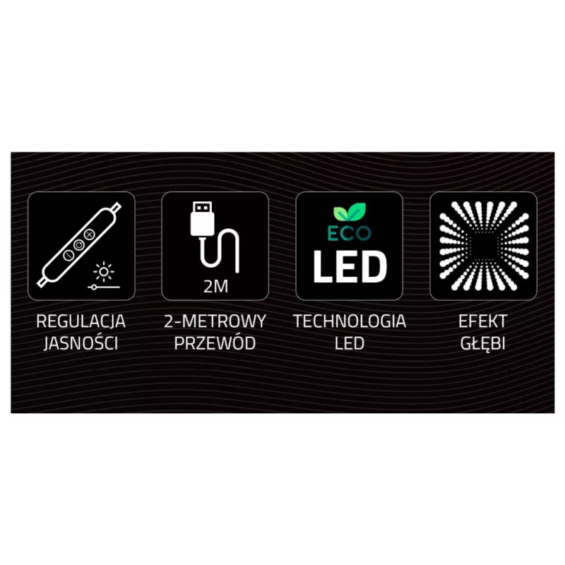 Neony MANTA Style UNICORN MASNL134MT z efektem tunelu — dekoracyjny panel LED do oświetlenia pokoju