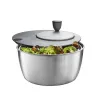 Salad spinner GEFU Rotare Stainless steel, crank handle, 3 L, stainless steel housing, round