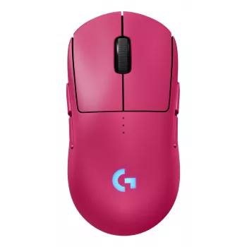 Logitech G PRO 2 - Mysz - Gaming - dla prawo- i leworęcznych - optyczna - 8 przycisków - Bezprzewodowa, Przewodowa - 2,4 GHz, USB - Odbiornik USB Logitech LIGHTSPEED - różowa (910-007310)