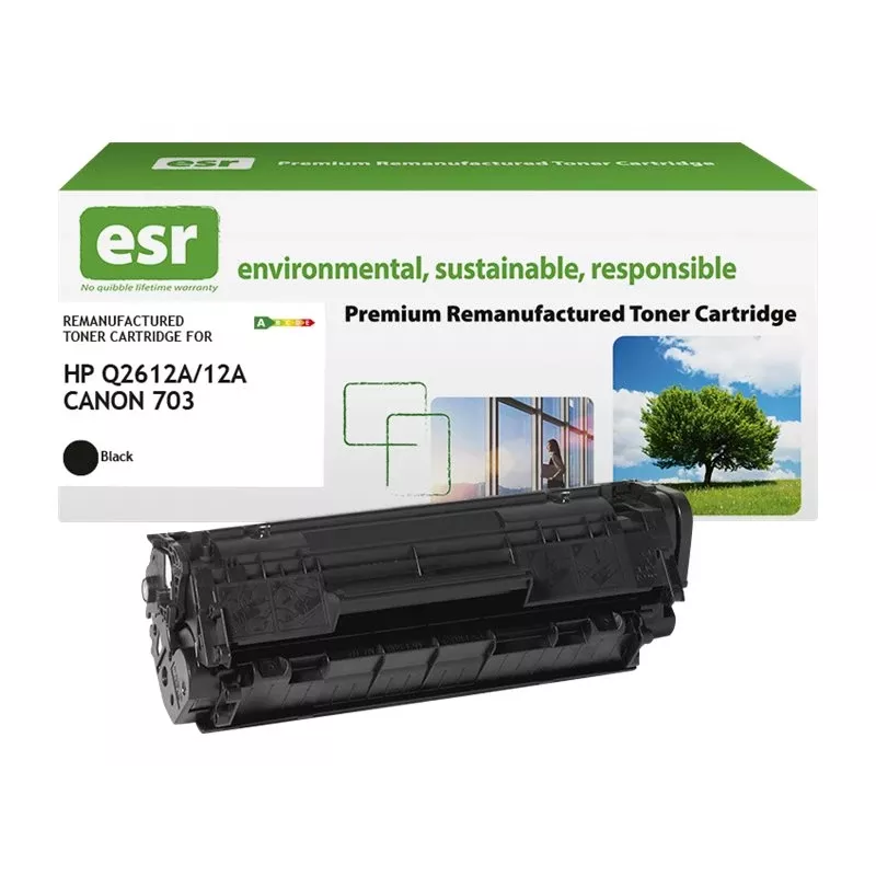 ESR kaseta z tonerem Kompatybilny with HP Q2612A czarny regenerowany 2.000 stron