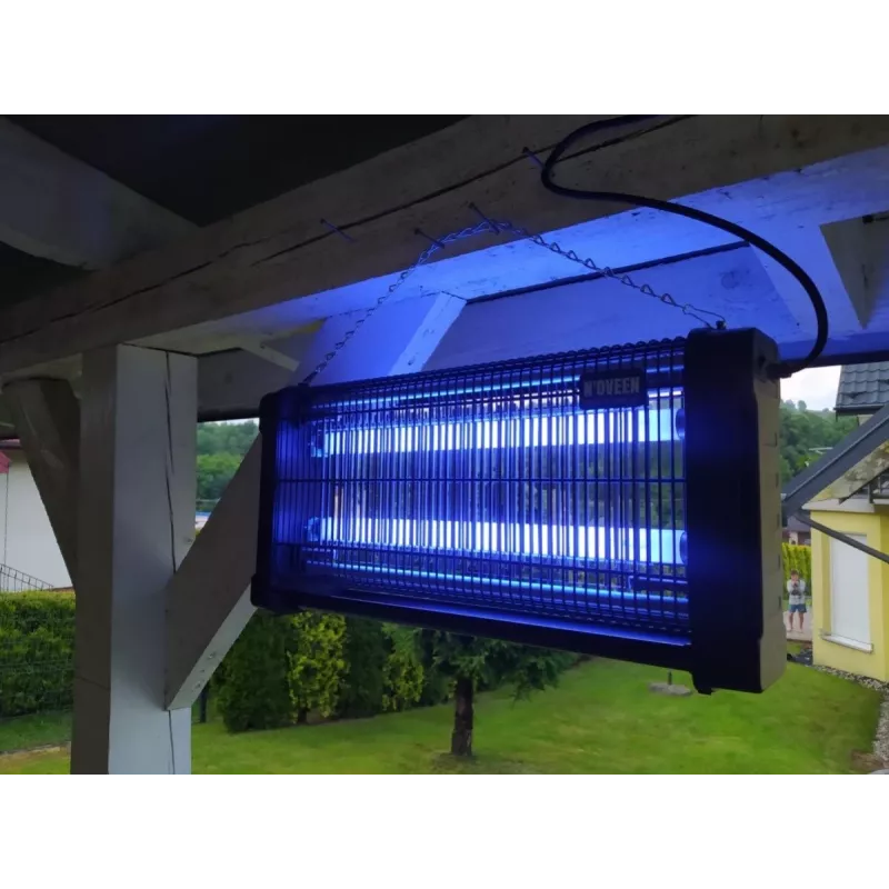 Lampa owadobójcza NOVEEN IKN30 Czarna — Światło UV, energooszczędna, wewnętrzne zwalczanie szkodników