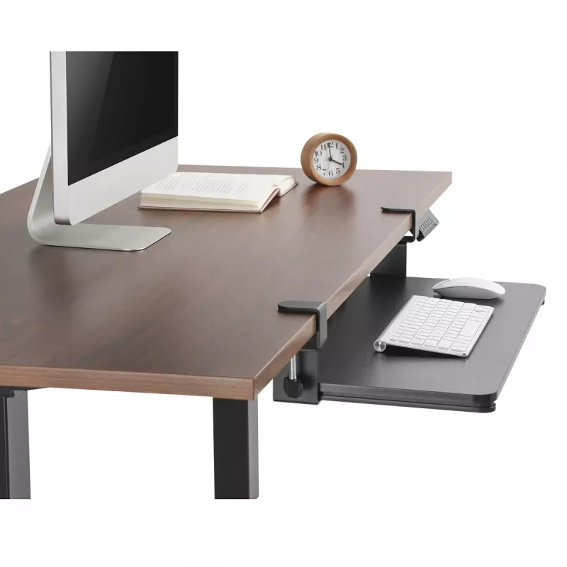 Maclean MC-839 Podsuwka pod klawiaturę | Szafka pod biurko na klawiaturę i mysz | Uchwyt zaciskowy na klawiaturę | Ergonomiczne rozwiązanie do stanowiska pracy