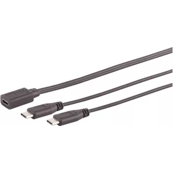 Kabel USB S/CONN 13-20020 USB 2.0 0,3 m USB C 2 x USB C Czarny