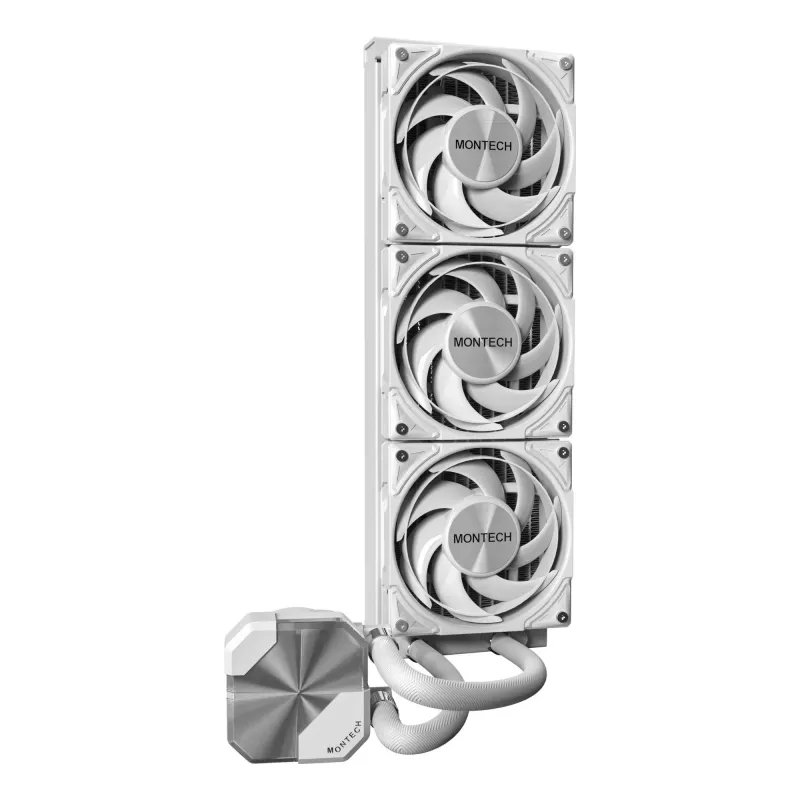 Chłodzenie wodne Montech HyperFlow Silent AiO - 360 mm, białe