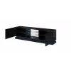 Cama szafka TV QIU 200 MDF czarny połysk/czarny połysk