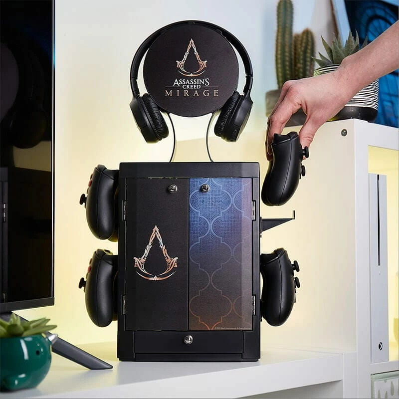 Numskull Games Official Assassin's Creed - Mirage Gaming Locker, Diskettenhalter für Spiele, Xbox, Schwarz, Kabelgebunden, 1 Stück(e)
