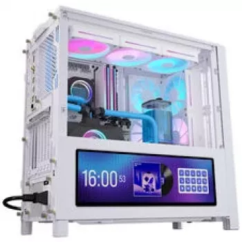 Corsair FRAME 4000D LCD RS Obudowa PC, Midi-Tower, ATX, ARGB, Szkło hartowane - Biała