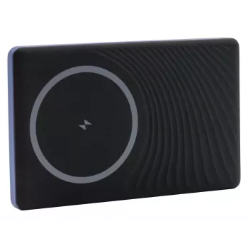 Powerbank RealPower PB-5000 MAG 5000 mAh z ładowaniem bezprzewodowym kompatybilnym z MagSafe, USB-C, moc wyjściowa 20 W, niebieski