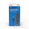 SAVIO USB-A hub z RJ-45 Gigabit Ethernet AK-57 — 3× USB-A + RJ-45, USB 3.2 Gen 1 Micro‑B host, 5 Gbit/s, 4 porty, szary