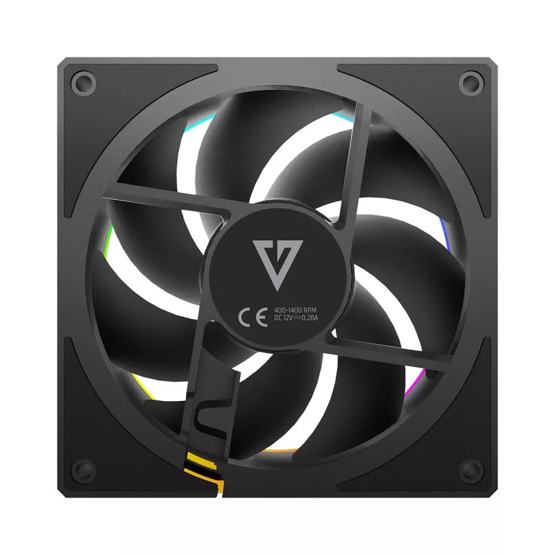Wentylator do obudowy MODECOM VOLCANO LOOP 120 ARGB Reverse Fan Czarny 120 mm PWM 400–1400 obr./min złącze ARGB