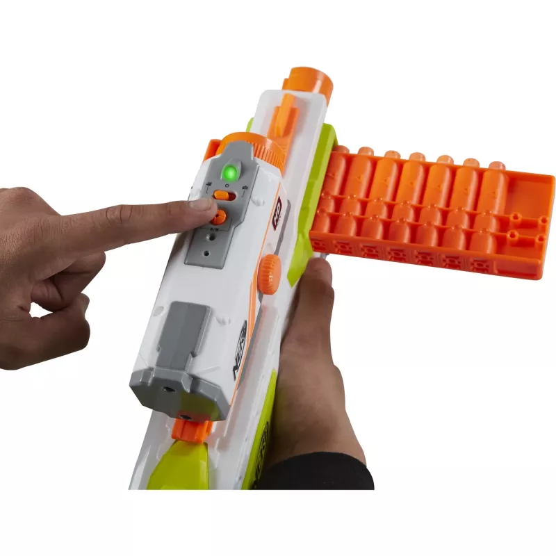 Pistolet Zabawkowy HASBRO Nerf BattleScout ICS-10 FFP B1756F030 – pistolet na piankowe strzałki, pojedynczy strzał, szyna taktyczna