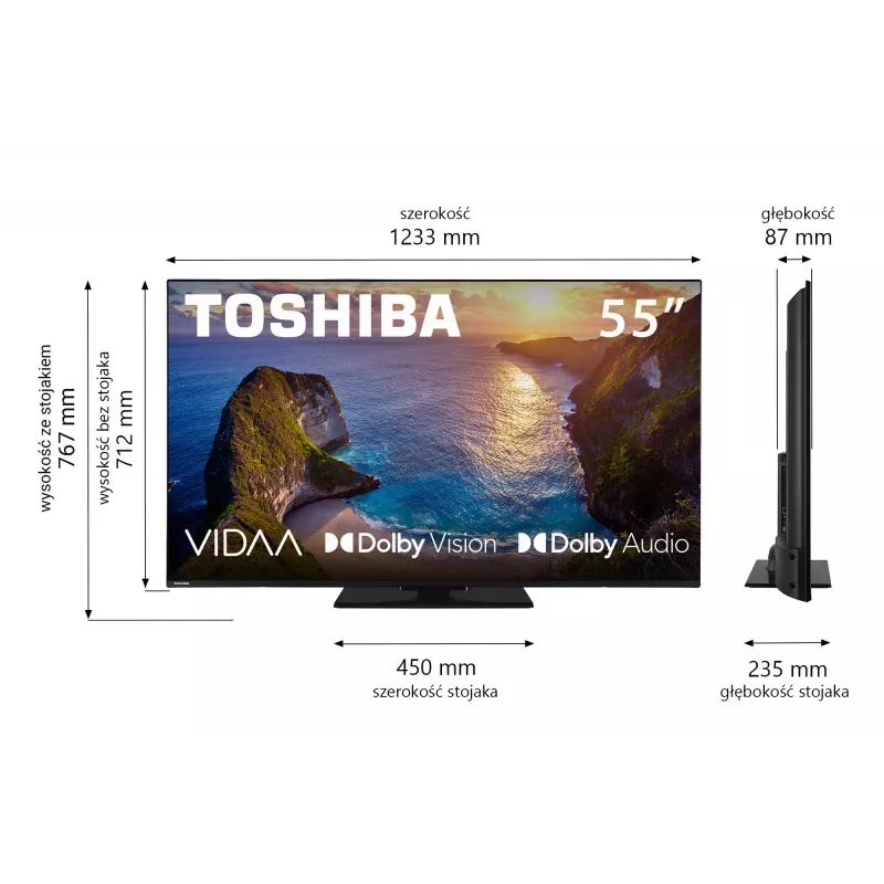 TV Toshiba 50UV3463DG 55 cali 4K Ultra HD DLED 3840 x 2160