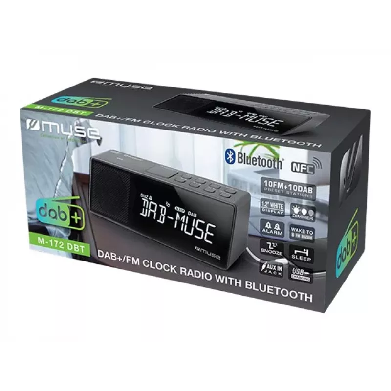 Muse M-172 DBT przenośne radio DAB+/FM RDS, czarne
