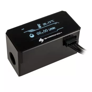 Przepływomierz Barrow FBFT08 B — Wyświetlacz OLED, czarny