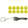 Blokada portu sieciowego RJ45 ShiverPeaks BS08-01032, żółta, zestaw 10 zamków z 1 kluczem
