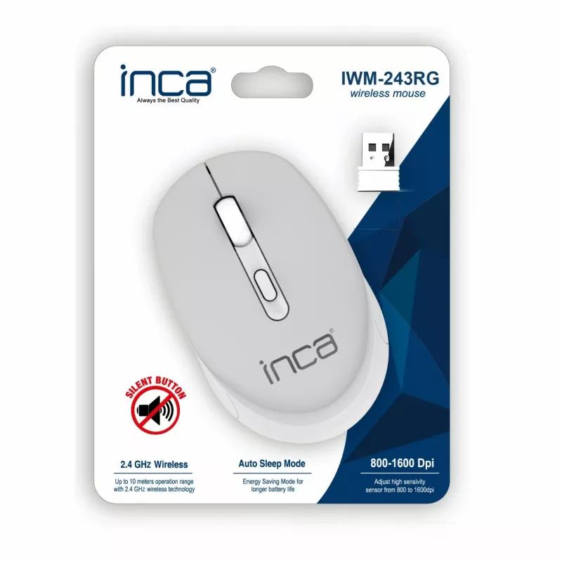 Mysz Inca IWM-243RG RF bezprzewodowa optyczna symetryczna