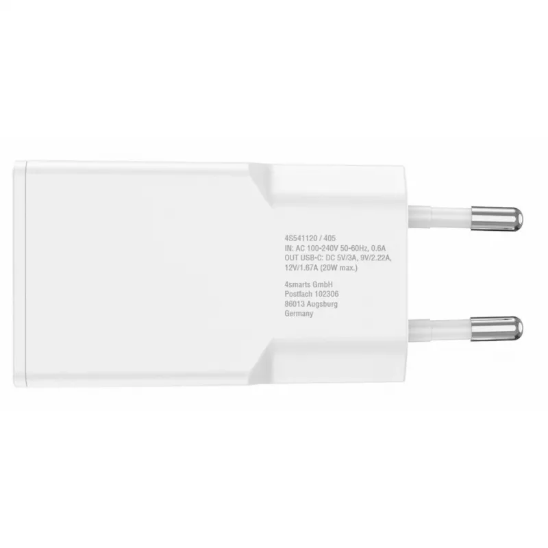 Ładowarka sieciowa 4smarts 540020 Szybkie ładowanie Smartfon Tablet Biały