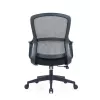 Krzesło biurowe ergonomiczne Up Up Darwin, czarne, czarny materiał + szara siatka