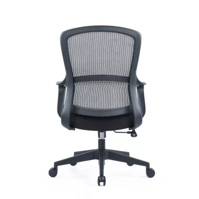 Krzesło biurowe ergonomiczne Up Up Darwin, czarne, czarny materiał + szara siatka