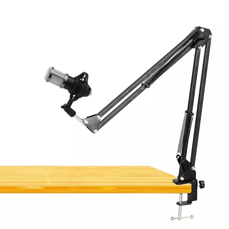 Mikrofon PC MEDIA-TECH MT397S — przewodowy, wejście XLR, 20–20000 Hz, 150 Ω, -32 dB, kabel 2,4 m, podstawka biurkowa, czarny