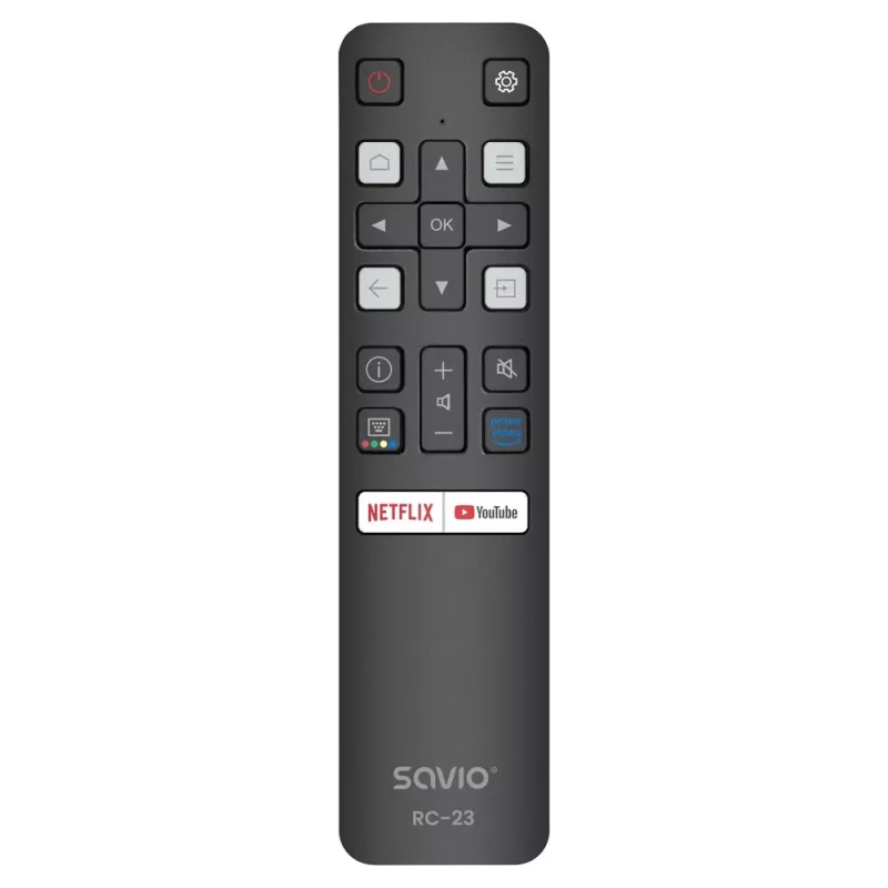 SAVIO RC-23 Uniwersalny pilot IR bezprzewodowy do telewizorów TCL — 19 przycisków, zasięg 10 m