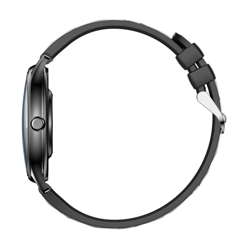 Smartwatch Colmi L28 z czarnym paskiem silikonowym i czarnym skórzanym