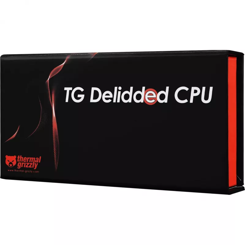 Thermal Grizzly procesor AMD Ryzen 7 9800X3D z odsłoniętą strukturą w opakowaniu pudełkowym przygotowany do radiatorów z montażem bezpośrednim na jądrze