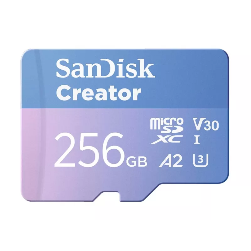 Karta pamięci SanDisk Creator MicroSD 256 GB, szybkość transferu do 190 MB/s
