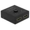 DeLock HDMI 2 - 1 dwukierunkowy 4K 60 Hz kompaktowy – pudełko detaliczne – przełącznik wideo/audio – 2 x HDMI – komputer stacjonarny (64072)