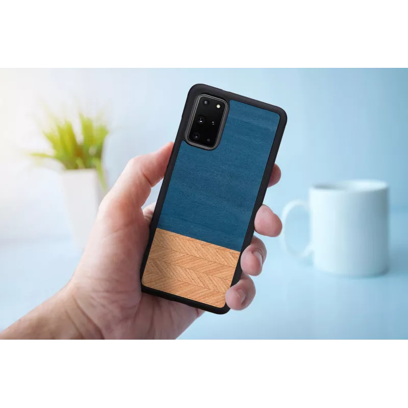 Pokrowiec na telefon Man and Wood Galaxy S20+ denim Czarny — etui ochronne dla Samsung Galaxy S20+