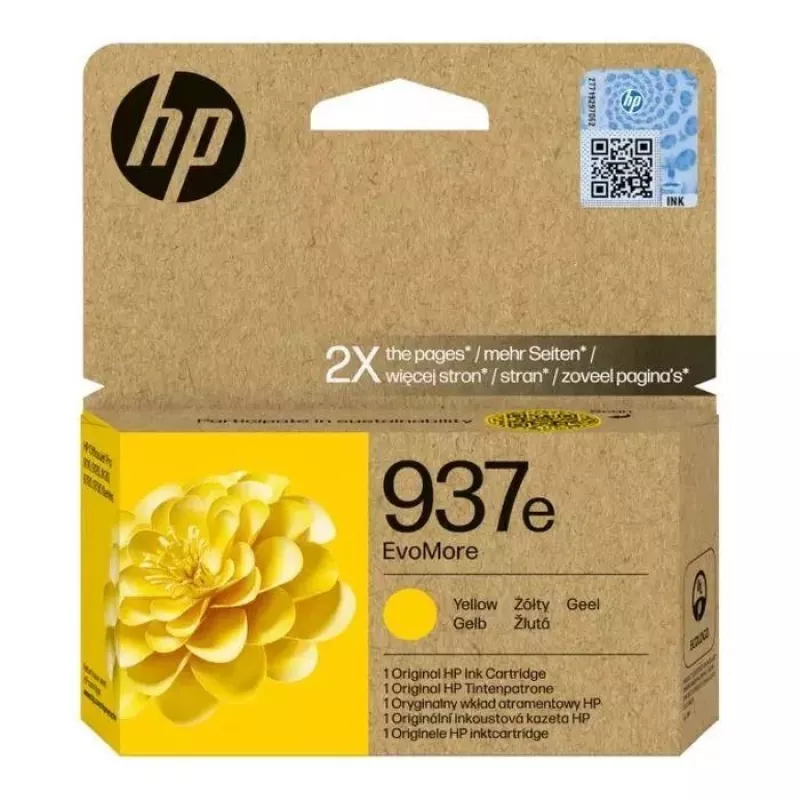 HP 937e EvoMore żółty Oryginalny wkład atramentowy