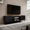 EF ONDA szafka RTV 180x40x39-58 czarny (stojąca lub montowana na ścianie)