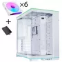 Lian Li O11 Dynamic EVO RGB PC-Enclosure Bundle, Midi-Tower, ARGB, Tempeczerwony Glass + 6x UNI FAN SL-INF Reverse Blade Fan - Biały