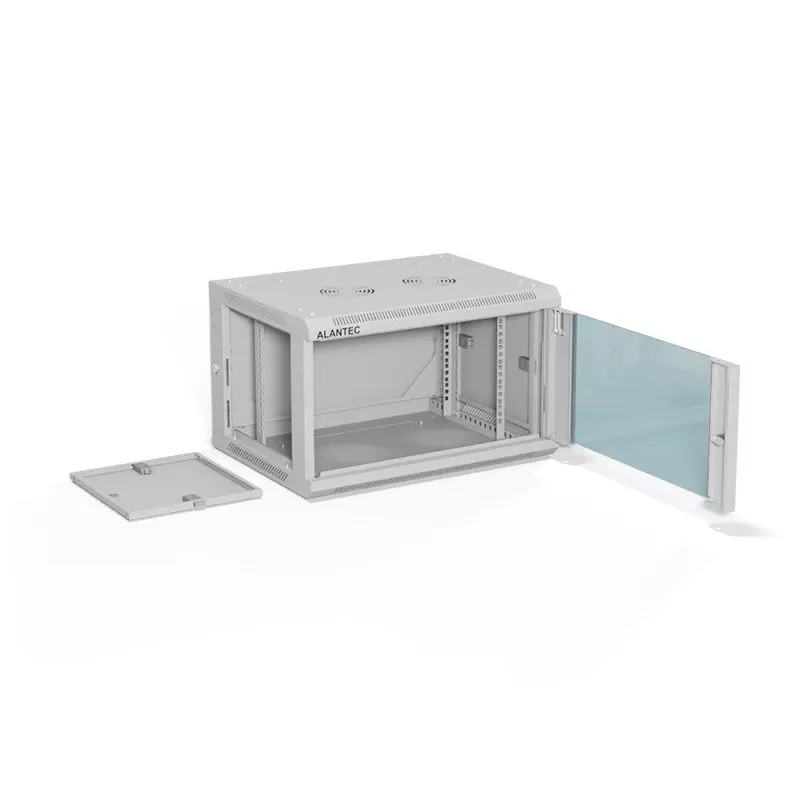 ALANTEC Szafa rack 19 6U 600x450, szara PŁASKI PAKIET