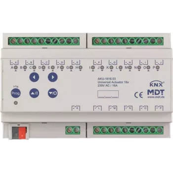 MDT Battery-1616.03 uniwersalny aktuator 1 6-kanałowy 8TE REG 16A 230VAC 100µF 15EVG (Battery-1616.03)