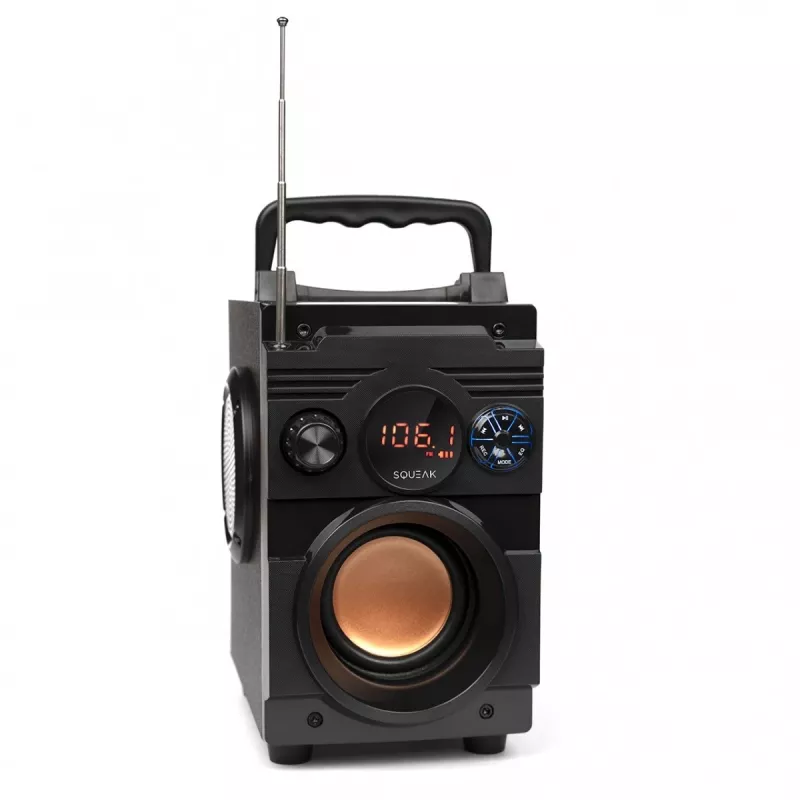 Głośnik Bluetooth 5.1 Squeak Bassblaster, Radio FM, Odtwarzacz MP3 SQ1001