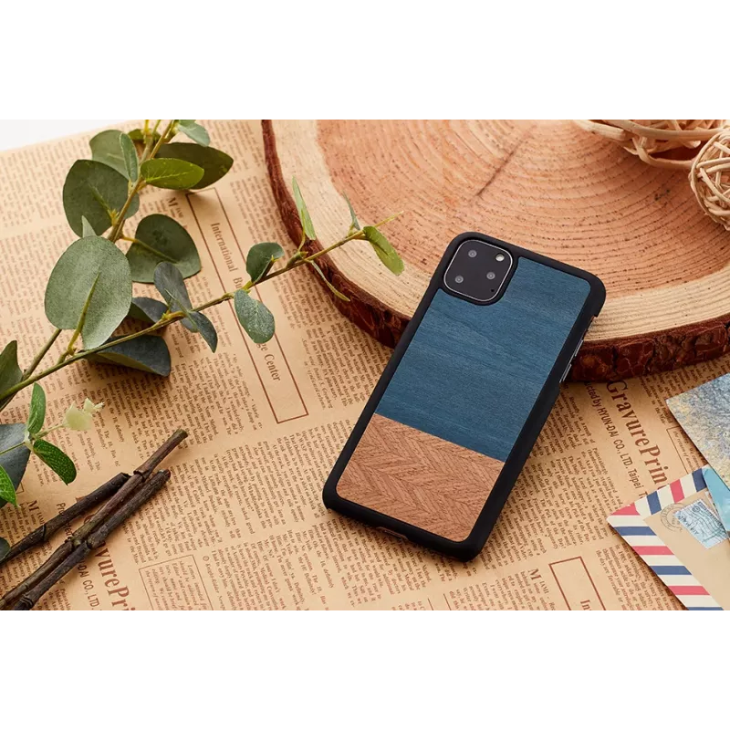 Etui na smartfona man and wood do iPhone 11 Pro — denim Czarny