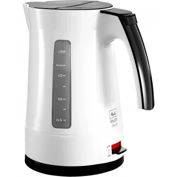 Czajnik elektryczny Melitta Enjoy Aqua 1.7 L 2400 W Czarny Biały