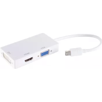 shiverpeaks ®-BASIC-S--Przejściówka Mini DisplayPort wtyk do HDMI/DVI/VGA gniazdo, biała (BS10-01015)
