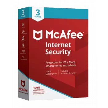McAfee Internet Security - 3 użytkowników, 1 rok, Global