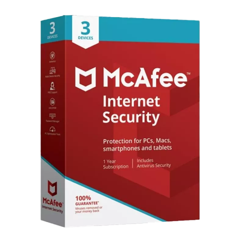 McAfee Internet Security - 3 użytkowników, 1 rok, Global
