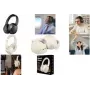 LogiLink BT0071C Over Ear Headphones Bluetooth Creme (BT0071C)