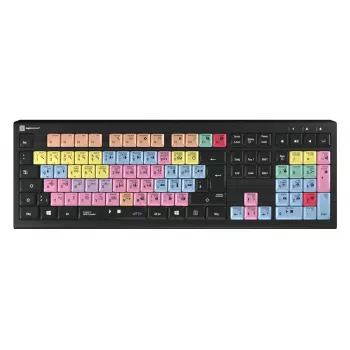 Logickeyboard ASTRA 2 USB QWERTZ Klawiatura Czarna Pełnowymiarowa 108 klawiszy