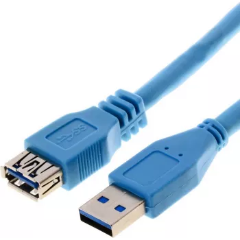 Kabel USB Helos 014686 USB 3.2 Gen 1 3m Niebieski