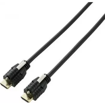 Profesjonalny kabel połączeniowy SpeaKa Professional HDMI 5,00 m SP-9784192 Audio Return Channel, pozłacane styki wtyczki, blokada śrubowa, Ultra HD (4K) HDMI Czarny [1 szt. (SP-9784192)]