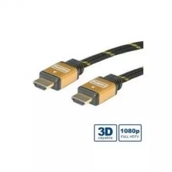 Przewód HDMI High Speed z Ethernetem GOLD 10,0 m, 10 m, HDMI Type A Standard, HDMI Type A Standard